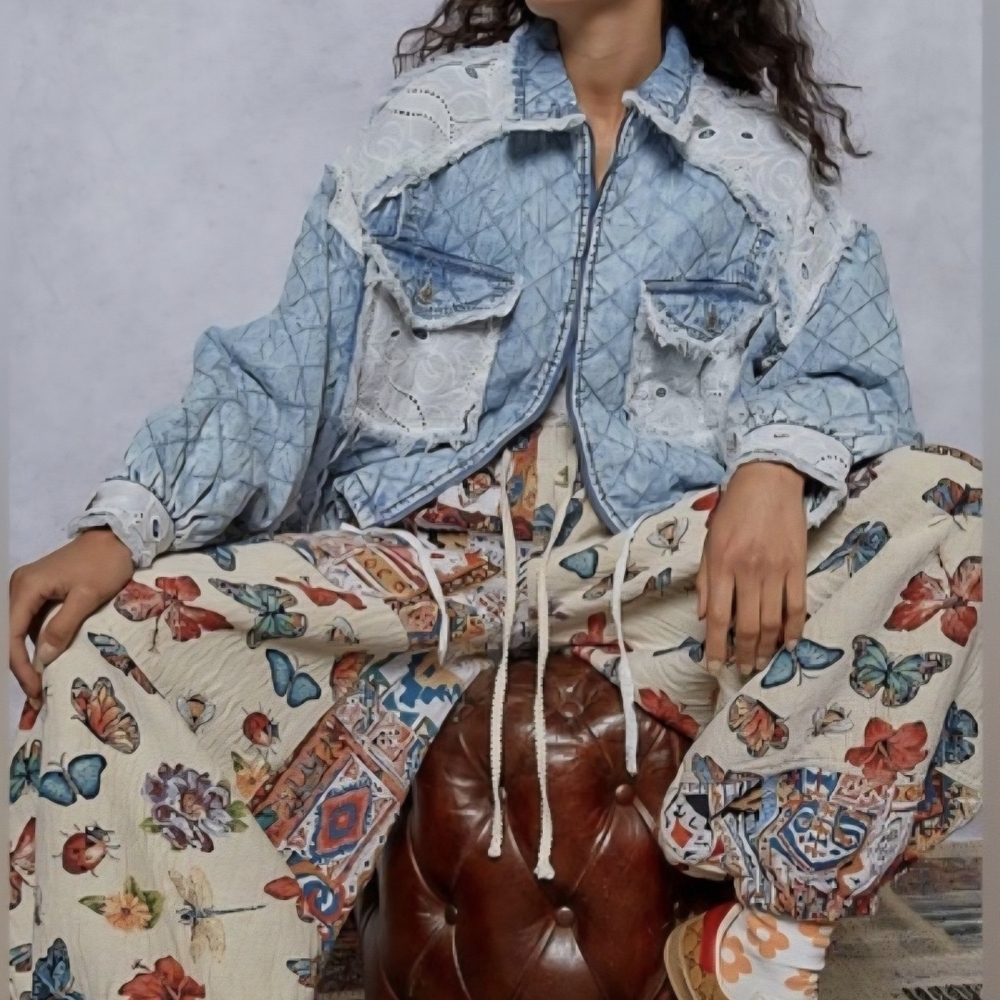 Floral Patchwork Harem Pants - image 3